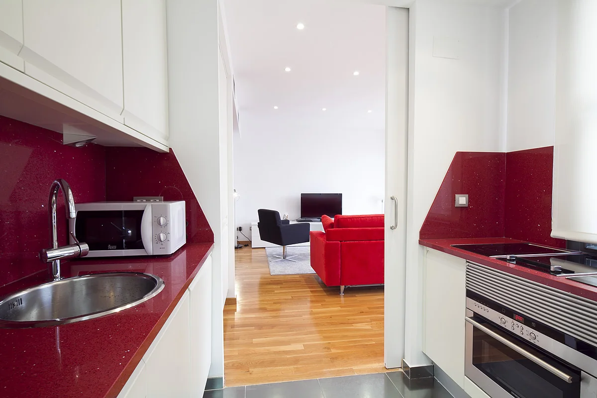Suite Divina kitchen seen from the living room