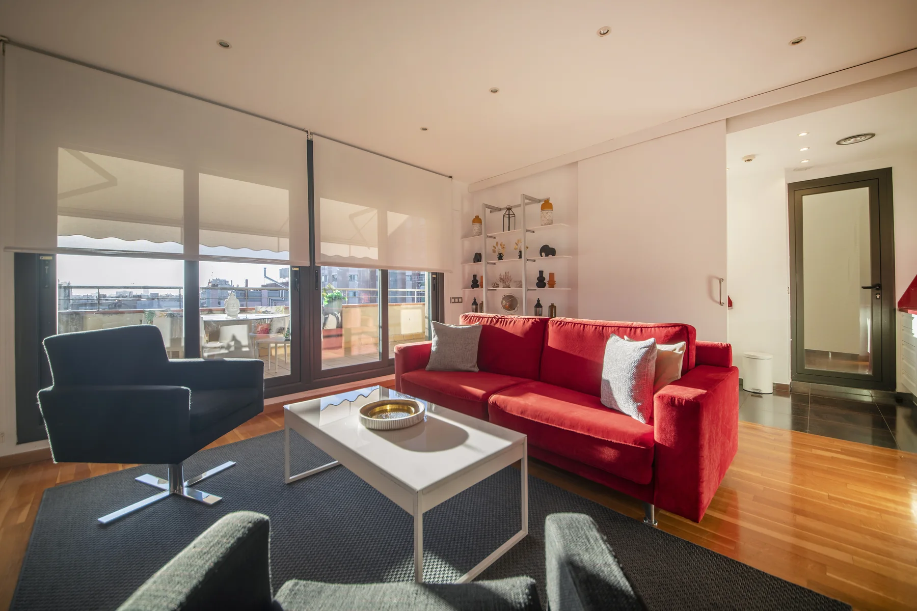 Suite Divina living room opening onto its private terrace